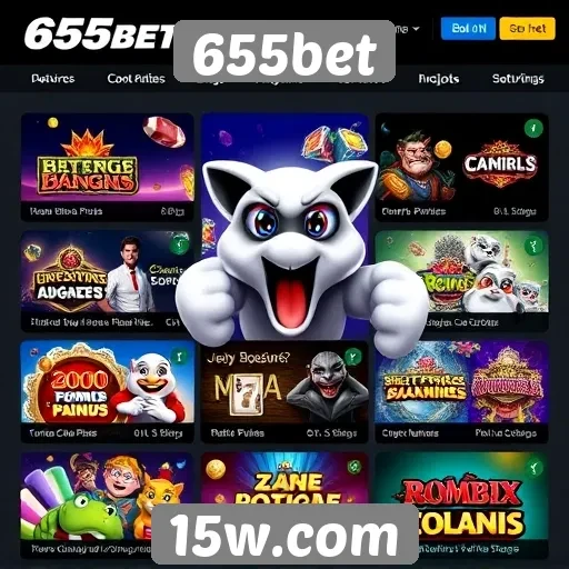 Variedade de jogos disponíveis no site 655bet